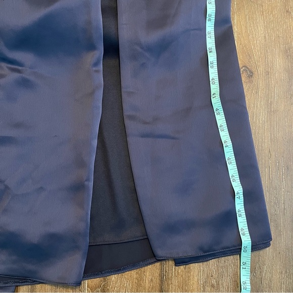 Formal Vivian Diamond Elegant Evening Low Back Maxi Gown Cowl Neck Side Slip S/M - Picture 11 of 12